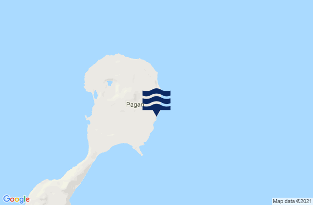 Carte des horaires des marées pour Pagan Island Islands, Northern Mariana Islands