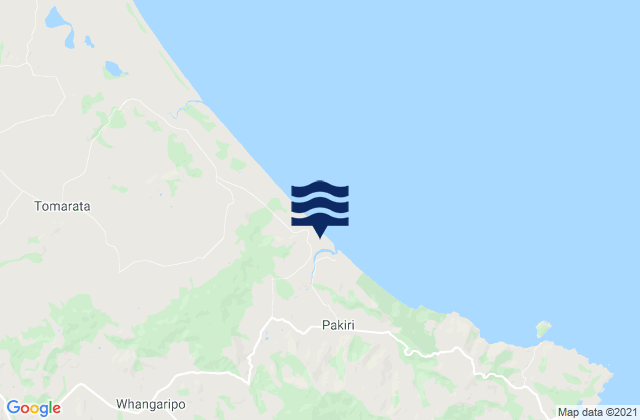 Carte des horaires des marées pour Pakiri Beach Auckland, New Zealand
