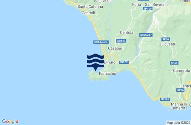 Carte des horaires des marées pour Palinuro Porto, Italy