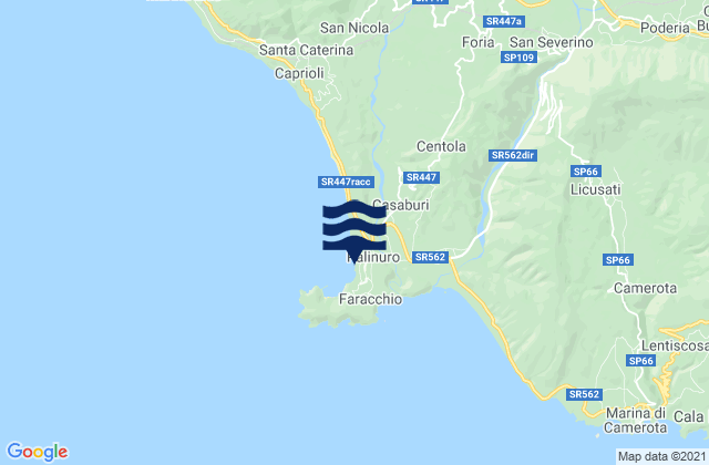 Carte des horaires des marées pour Palinuro, Italy