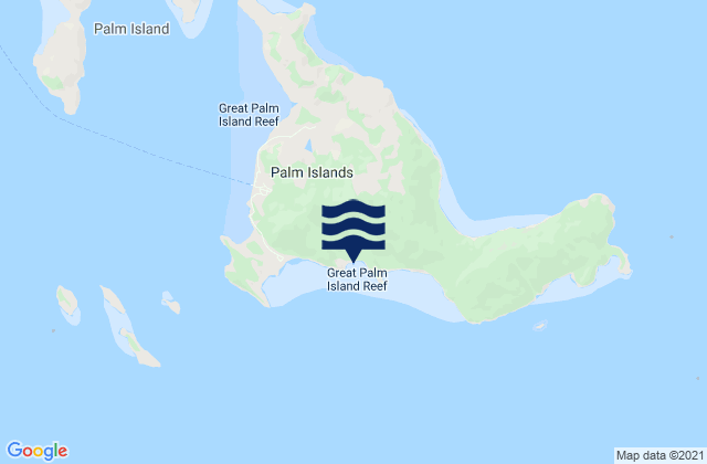 Carte des horaires des marées pour Palm Island, Australia