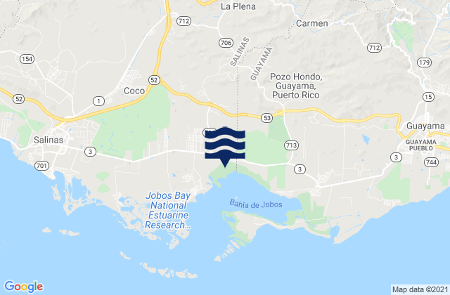 Carte des horaires des marées pour Palmas Barrio, Puerto Rico
