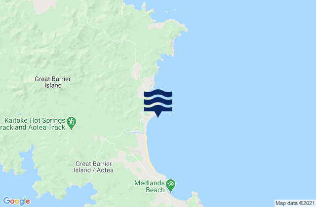 Carte des horaires des marées pour Palmers Island, New Zealand