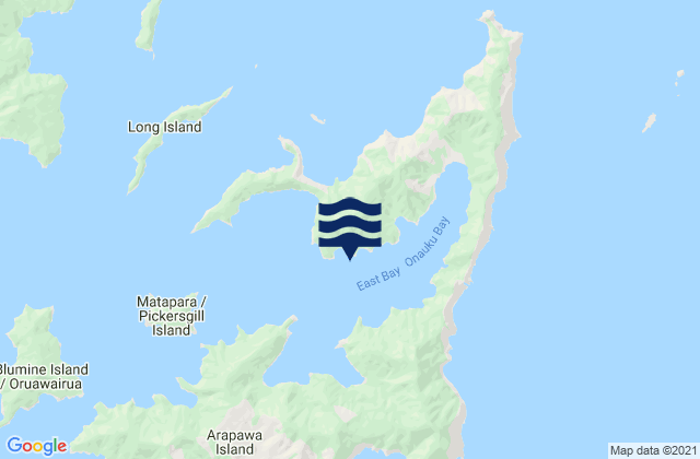 Carte des horaires des marées pour Papakura Bay, New Zealand