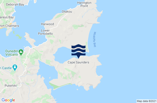 Carte des horaires des marées pour Papanui Inlet, New Zealand