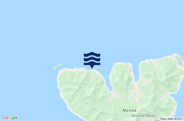 Carte des horaires des marées pour Papetoai, French Polynesia