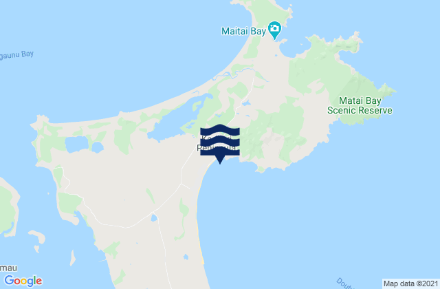 Carte des horaires des marées pour Parakerake Bay, New Zealand