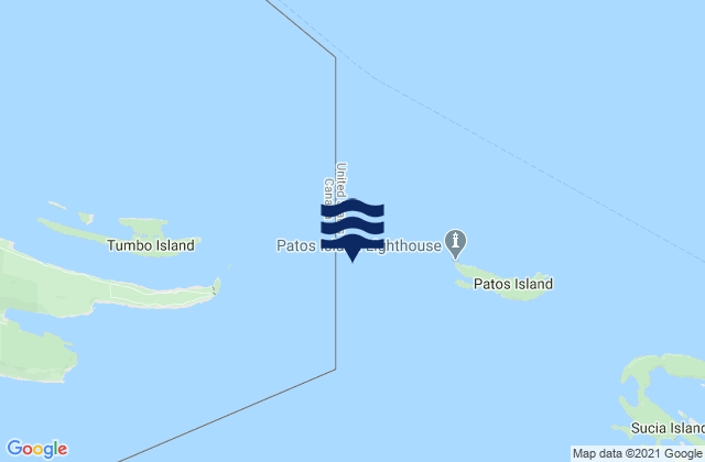 Carte des horaires des marées pour Patos Island Light 1.4 miles west of, United States