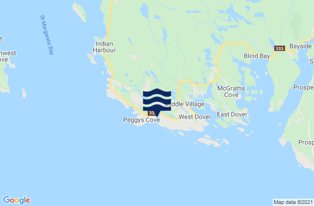 Carte des horaires des marées pour Peggys Cove Soi, Canada