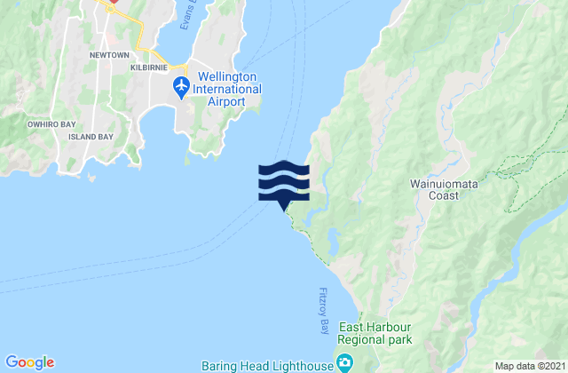 Carte des horaires des marées pour Pencarrow Head, New Zealand