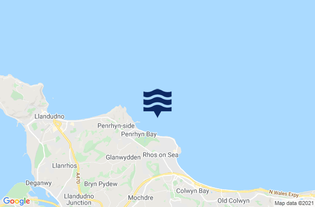 Carte des horaires des marées pour Penrhyn Bay, United Kingdom