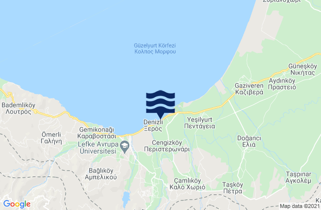 Carte des horaires des marées pour Peristeronári, Cyprus