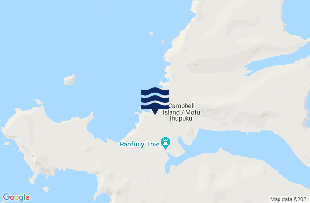 Carte des horaires des marées pour Perseverance Harbour, New Zealand