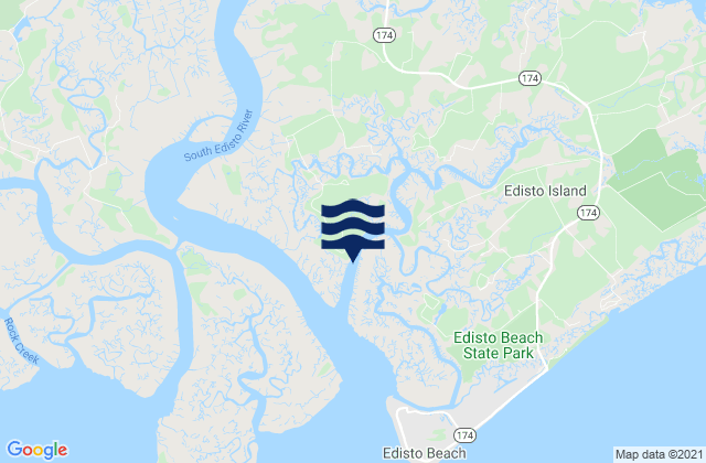 Carte des horaires des marées pour Peters Point (St. Pierre Creek), United States