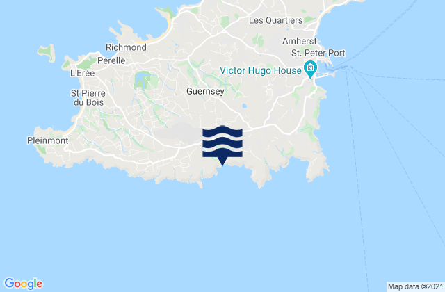Carte des horaires des marées pour Petit Bot Bay Beach, France