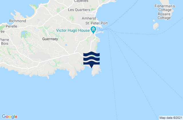 Carte des horaires des marées pour Petit Port Beach, France