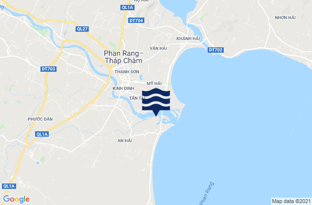Carte des horaires des marées pour Phước Dân, Vietnam