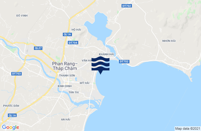 Carte des horaires des marées pour Phường Mỹ Bình, Vietnam