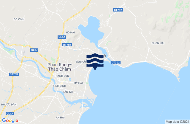 Carte des horaires des marées pour Phường Văn Hải, Vietnam
