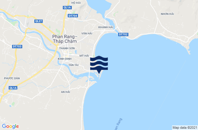 Carte des horaires des marées pour Phường Đông Hải, Vietnam