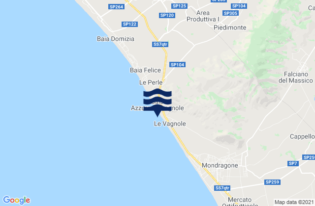 Carte des horaires des marées pour Piedimonte, Italy
