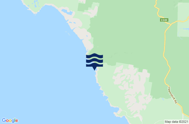 Carte des horaires des marées pour Pieman River, Australia