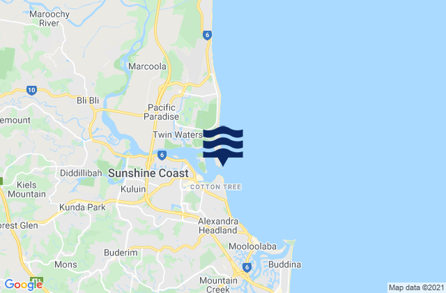 Carte des horaires des marées pour Pincushion Island, Australia