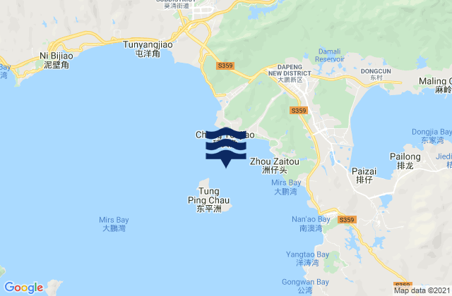 Carte des horaires des marées pour Ping Chau Hoi, Hong Kong