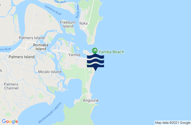 Carte des horaires des marées pour Pippi Beach, Australia