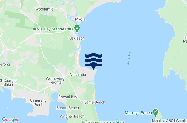 Carte des horaires des marées pour Plantation Point, Australia