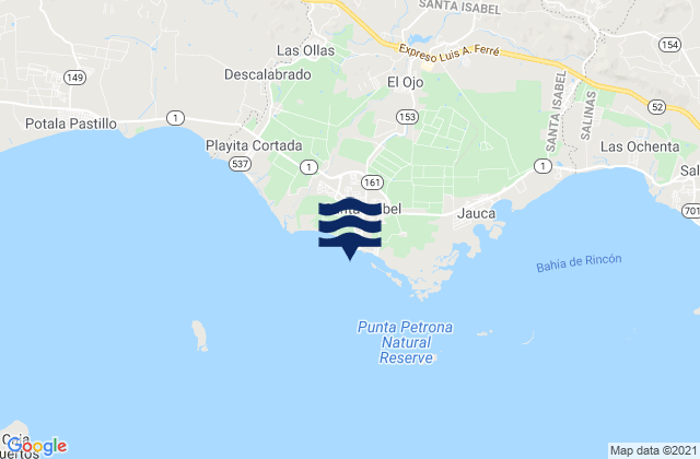 Carte des horaires des marées pour Playa Barrio, Puerto Rico