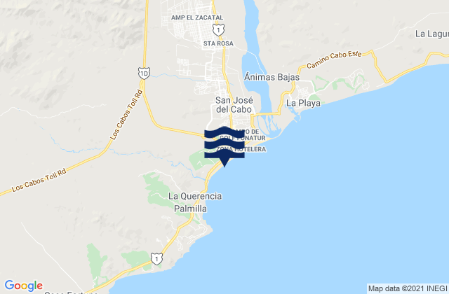 Carte des horaires des marées pour Playa Costa Azul, Mexico