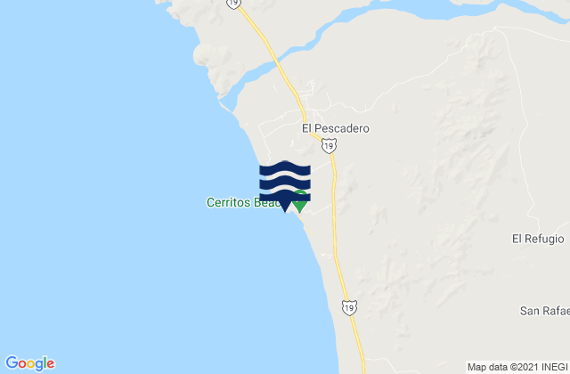 Carte des horaires des marées pour Playa Los Cerritos, Mexico