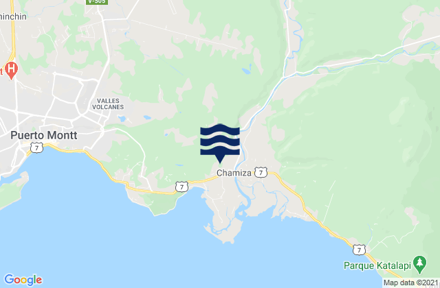 Carte des horaires des marées pour Playa Maitén, Chile