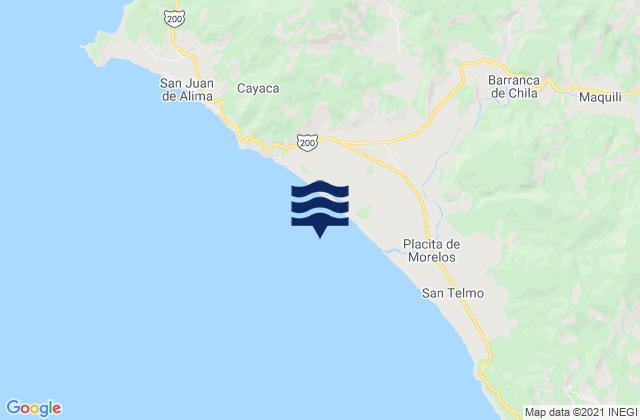 Carte des horaires des marées pour Playa Salinas del Padre, Mexico
