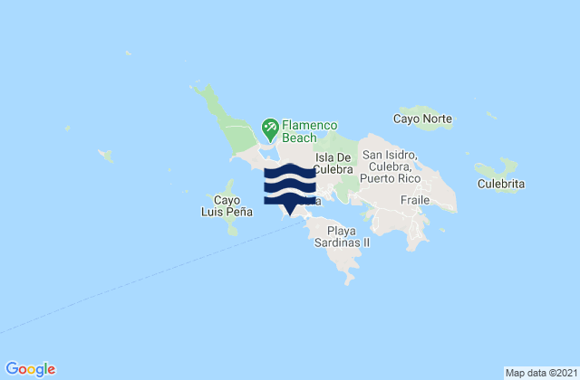 Carte des horaires des marées pour Playa Sardinas I Barrio, Puerto Rico