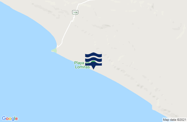 Carte des horaires des marées pour Playa de Lomitas, Peru