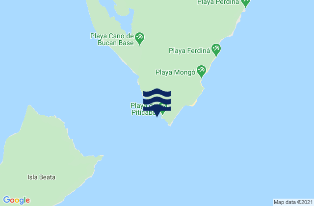 Carte des horaires des marées pour Playa de Piticabo, Dominican Republic