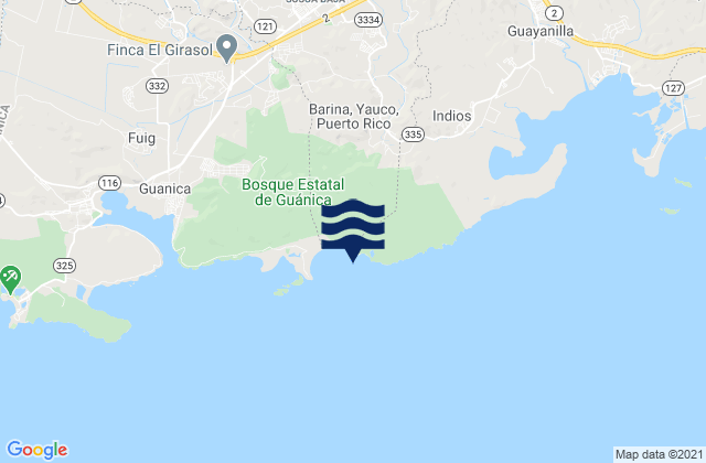 Carte des horaires des marées pour Playa de Tamarindo, Puerto Rico