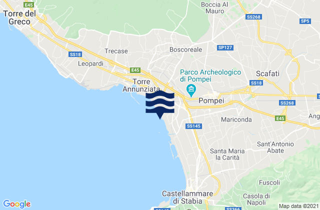 Carte des horaires des marées pour Poggiomarino, Italy