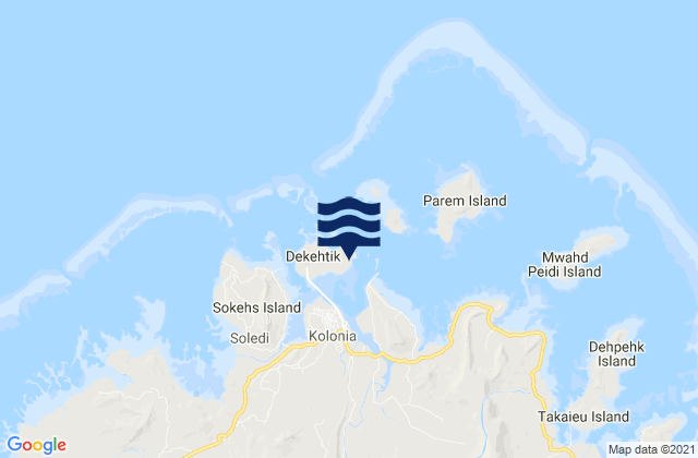 Carte des horaires des marées pour Pohnpei Harbor Pohnpei Island, Micronesia