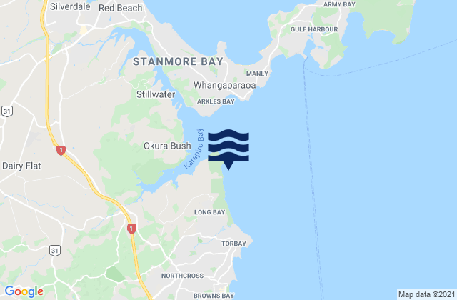Carte des horaires des marées pour Pohutukawa Bay, New Zealand