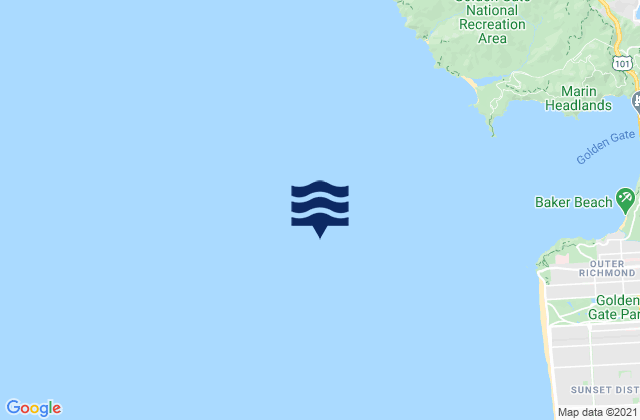 Carte des horaires des marées pour Point Lobos 3.73 nmi. W of, United States