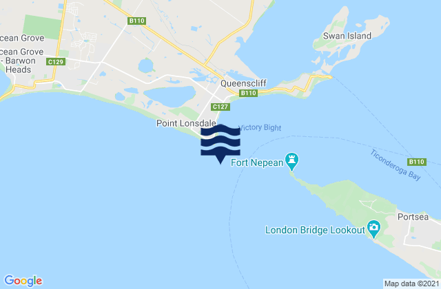 Carte des horaires des marées pour Point Lonsdale, Australia