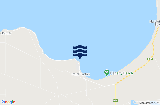 Carte des horaires des marées pour Point Turton, Australia