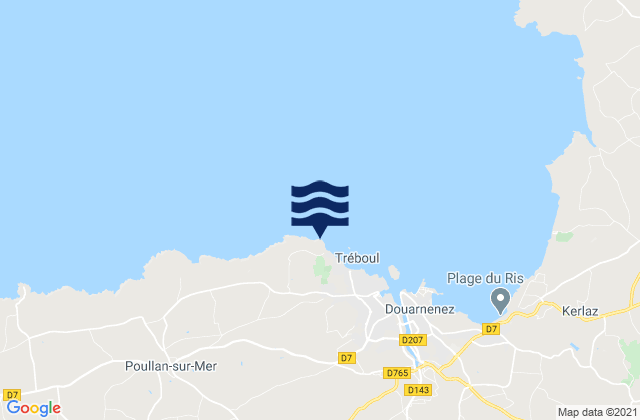 Carte des horaires des marées pour Pointe de Leyde, France