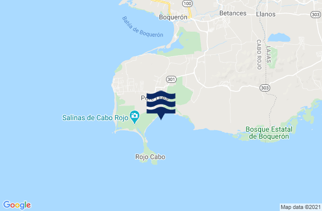 Carte des horaires des marées pour Pole Ojea, Puerto Rico