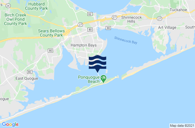 Carte des horaires des marées pour Ponquogue bridge Shinnecock Bay, United States