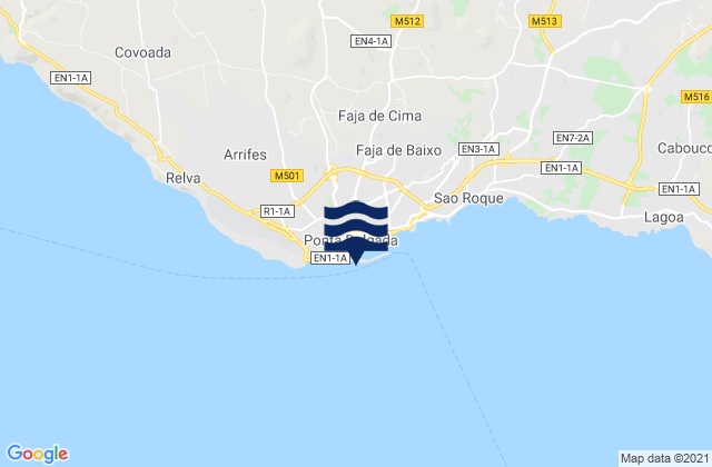 Carte des horaires des marées pour Ponta Delgada Sao Miguel Island, Portugal