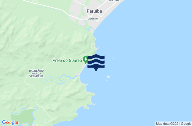 Carte des horaires des marées pour Ponta Paranapua, Brazil